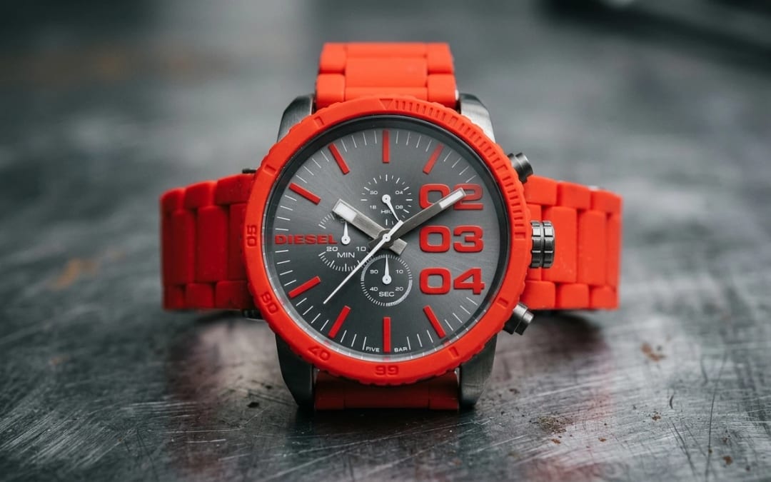 Macro cadran — Montre Diesel homme : le guide complet pour choisir sa montre urbaine et audacieuse