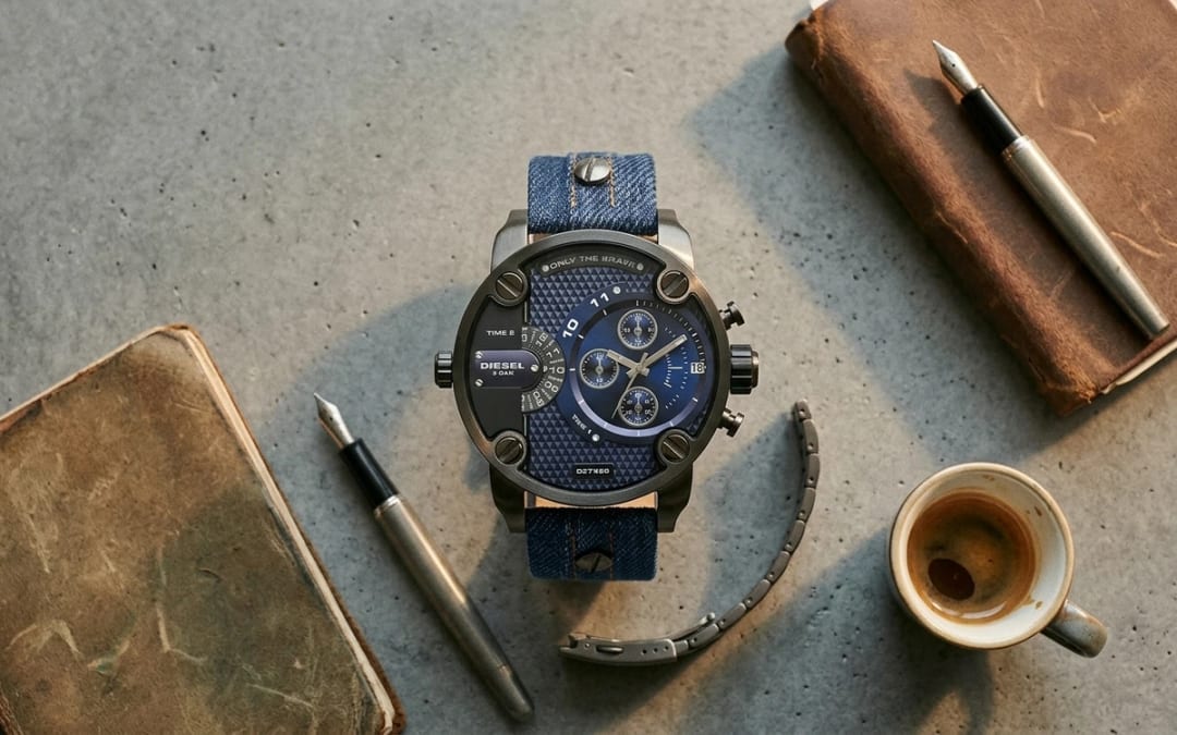 Flat lay — Montre Diesel Oversized Homme : Guide Complet des Montres XXL