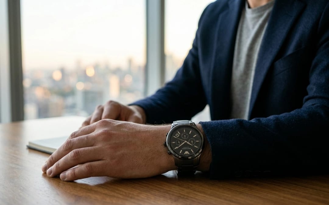 Wrist-shot — Montre Emporio Armani Or Homme : L'Éclat du Luxe Italien