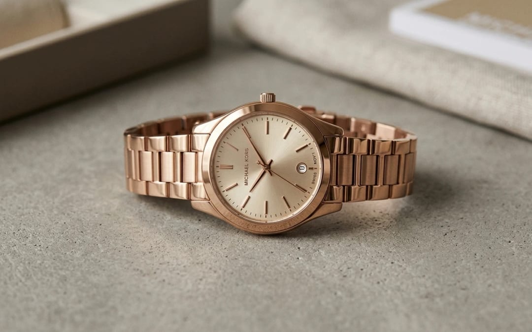 Macro cadran — Montre Michael Kors Or Rose Femme : Le Guide Ultime du Glamour Accessible