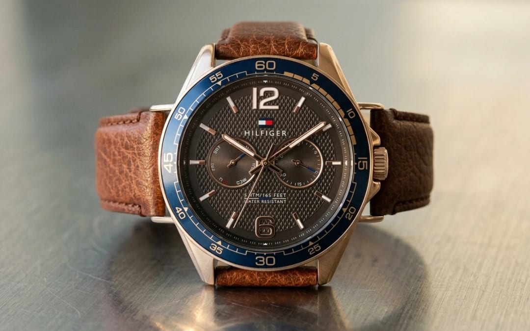 Macro cadran — Prix Montre Tommy Hilfiger Homme : Guide Complet des Tarifs et du Rapport Qualité-Prix