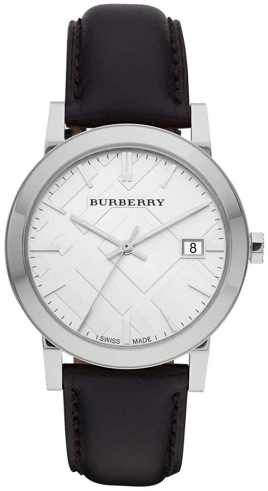 Burberry BU9008 Men's Watch Black Leather Strap 38mm