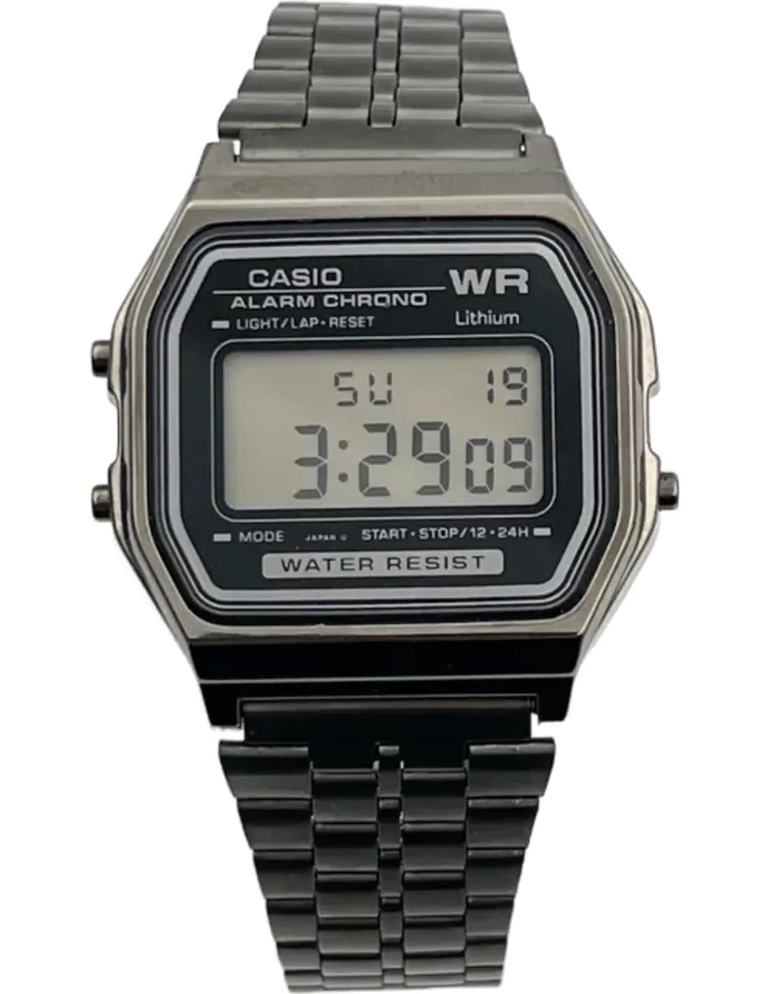 Casio A158WETB-ADF Vintage Collection Digital Black Dial Metal Watch