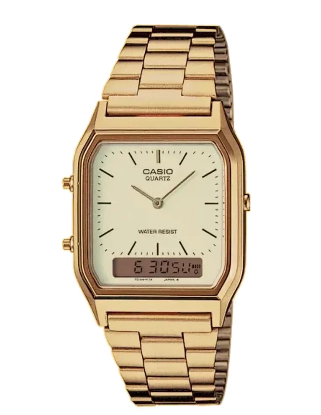 Casio AQ-230GA-9DMQYES Stainless Steel Gold-Tone Dual Display Men's Watch