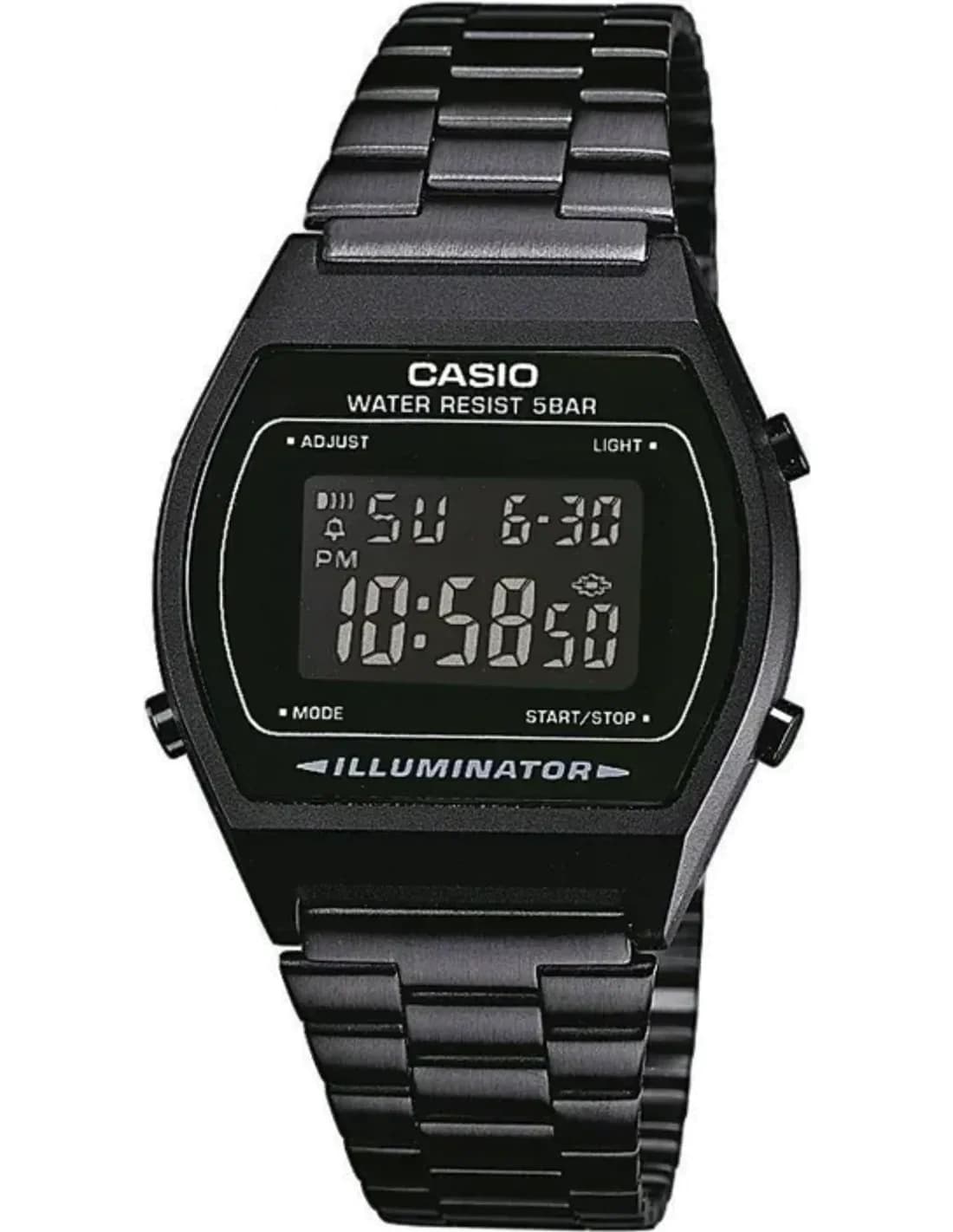 Casio B640WB-1BEF Black Digital Display Men's Watch with Adjustable Bracelet