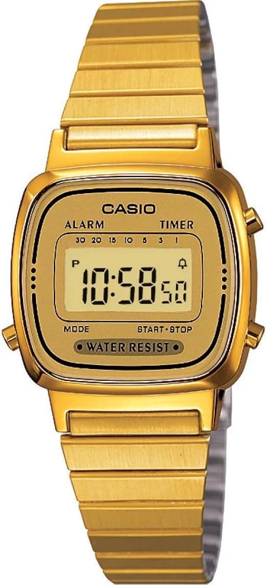 Casio LA670WEGA-9EF Gold Metal Digital Display Women's Watch