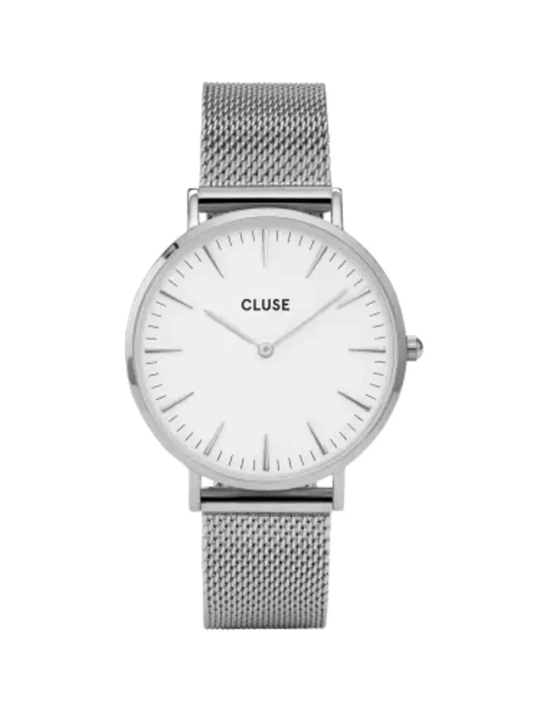 Montre Cluse CL18105 unisexe cadran blanc bracelet acier inoxydable
