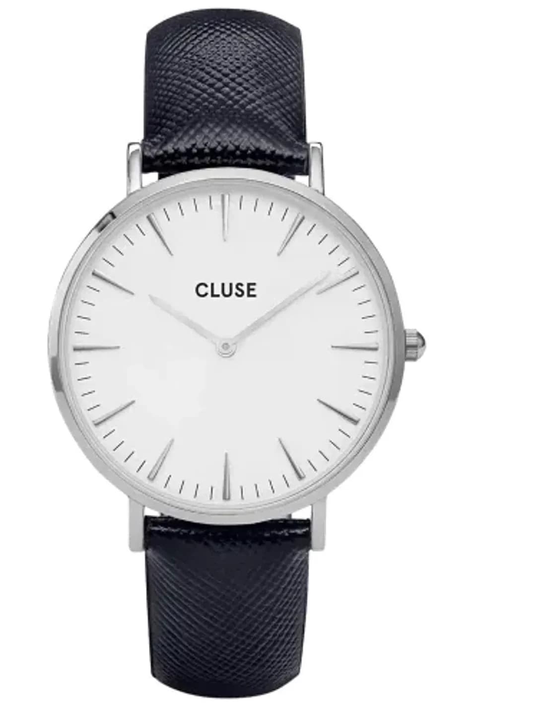 Cluse CL18232 La Bohème Black Leather Strap Watch