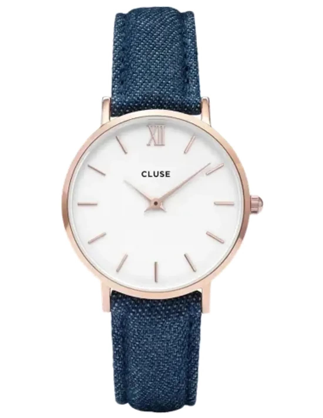 Cluse CL30029 Minuit Blue Denim Leather Strap Women's Watch