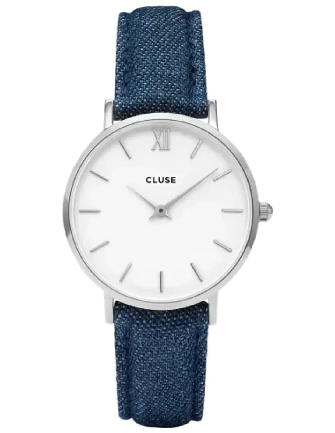 Cluse CL30030 Denim Blue Leather Strap Unisex Watch