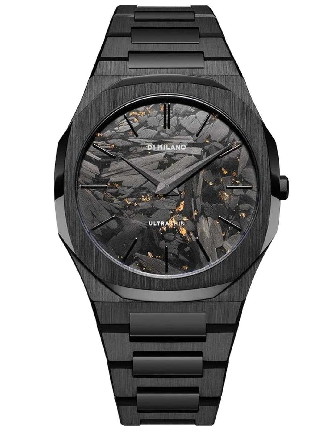 D1 Milano Ultra Thin D1-UTBJ31 Men's Watch Black Dial Steel Bracelet