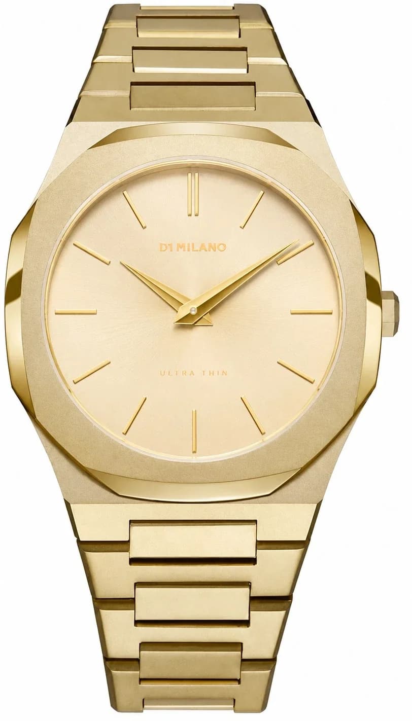 Montre D1 Milano UTBJ36 unisexe cadran or bracelet acier