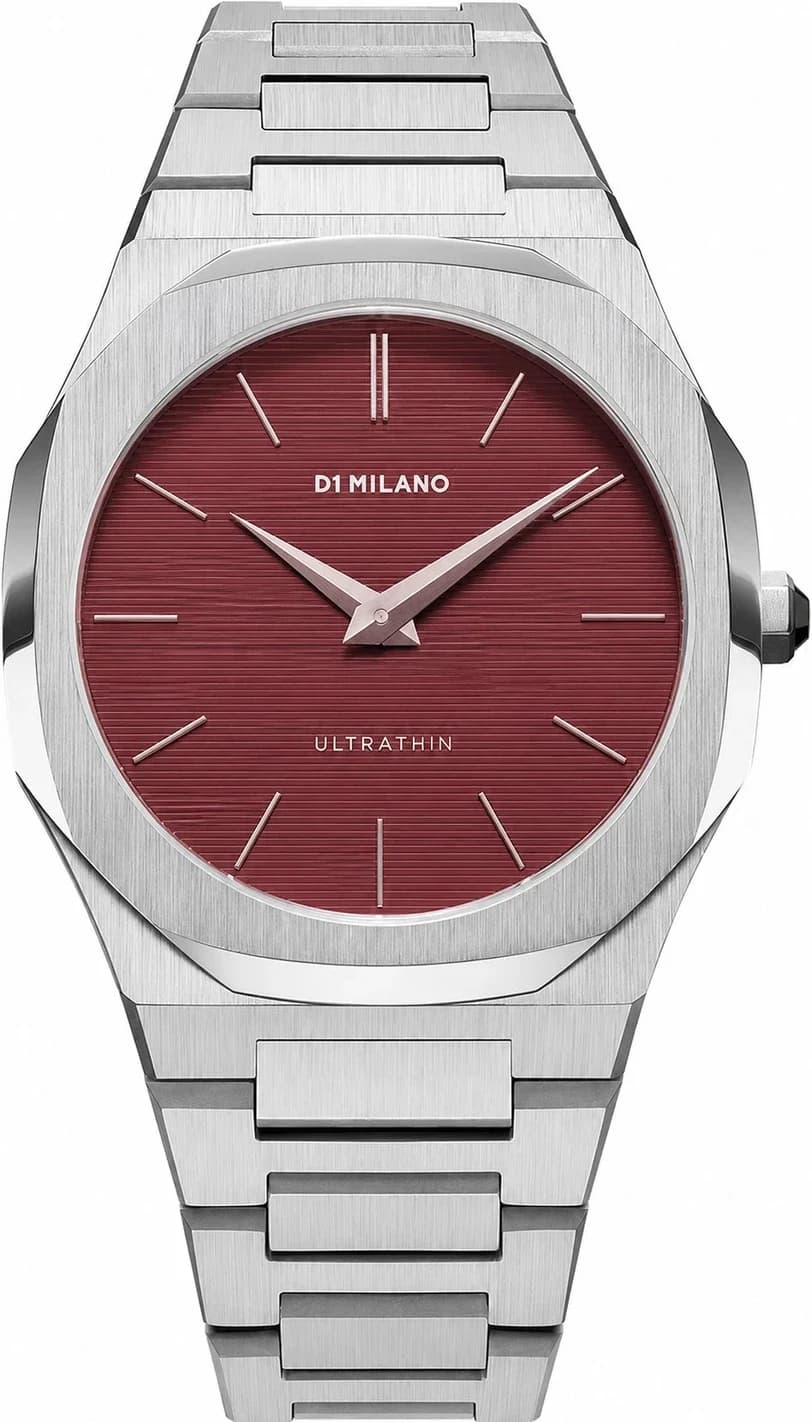Montre D1 Milano UTBJ11 homme cadran rouge bracelet acier