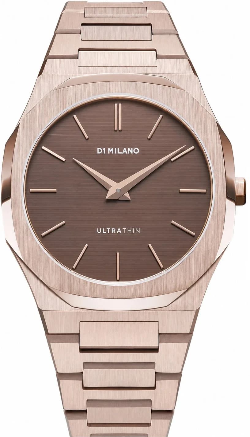 Montre D1 Milano UTBJ13 homme cadran marron bracelet acier