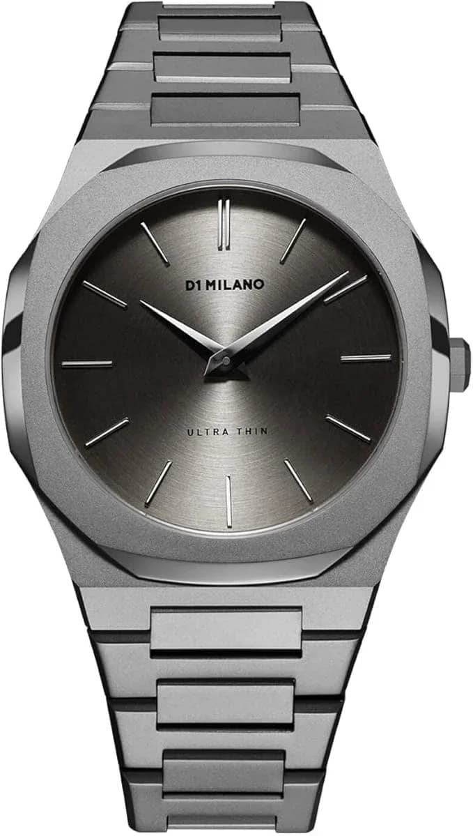 D1 Milano Ultra Thin D1-UTBJ22 Men's Watch Grey Dial Stainless Steel Bracelet