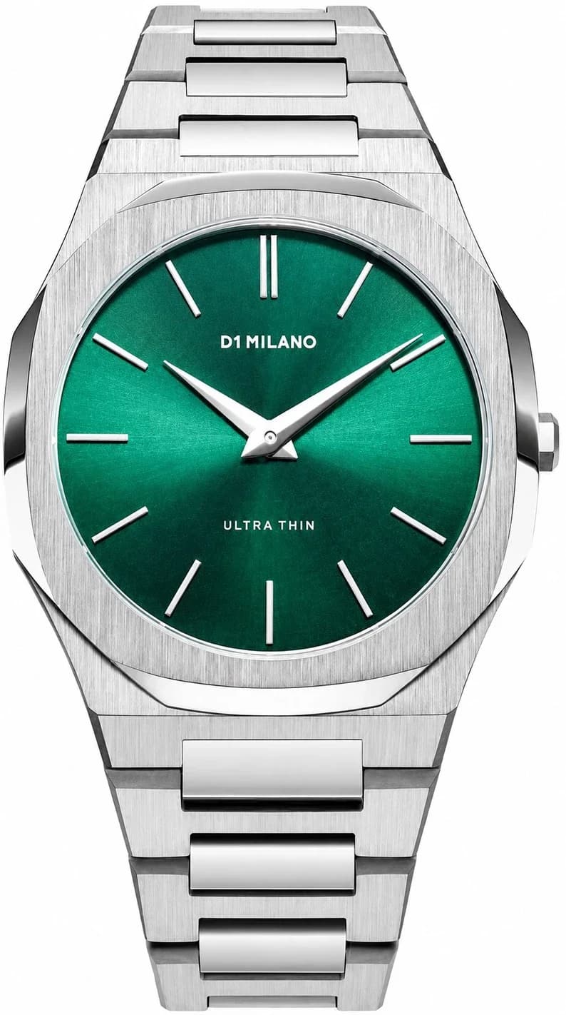D1 Milano Ultra Thin D1-UTBJ37 Silver Green Dial Stainless Steel Men's Watch