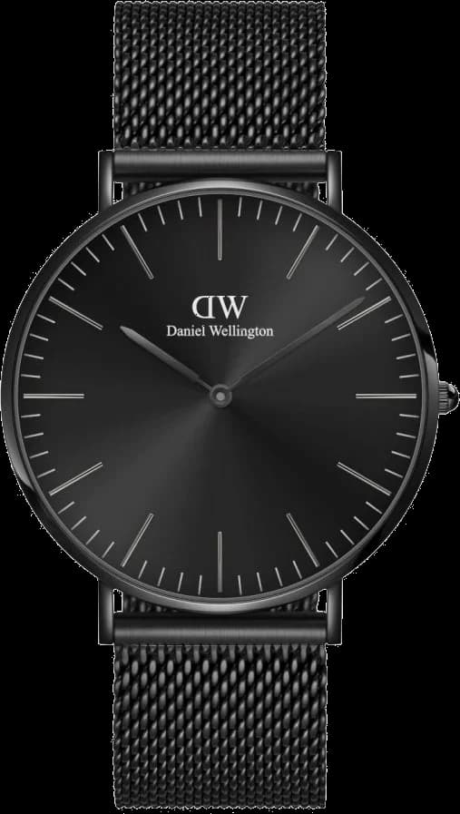 Montre Daniel Wellington DW00100632 unisexe cadran noir bracelet acier inoxydable