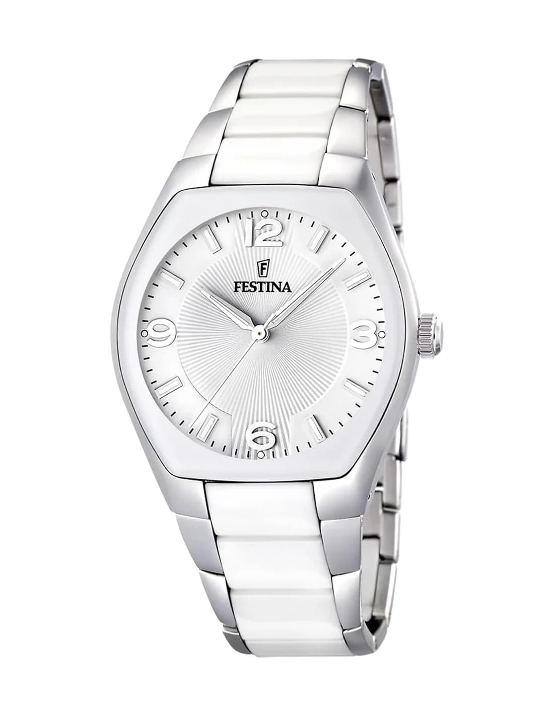 Festina F16532/1 White Ceramic Men's Watch with Stainless Steel Bracelet