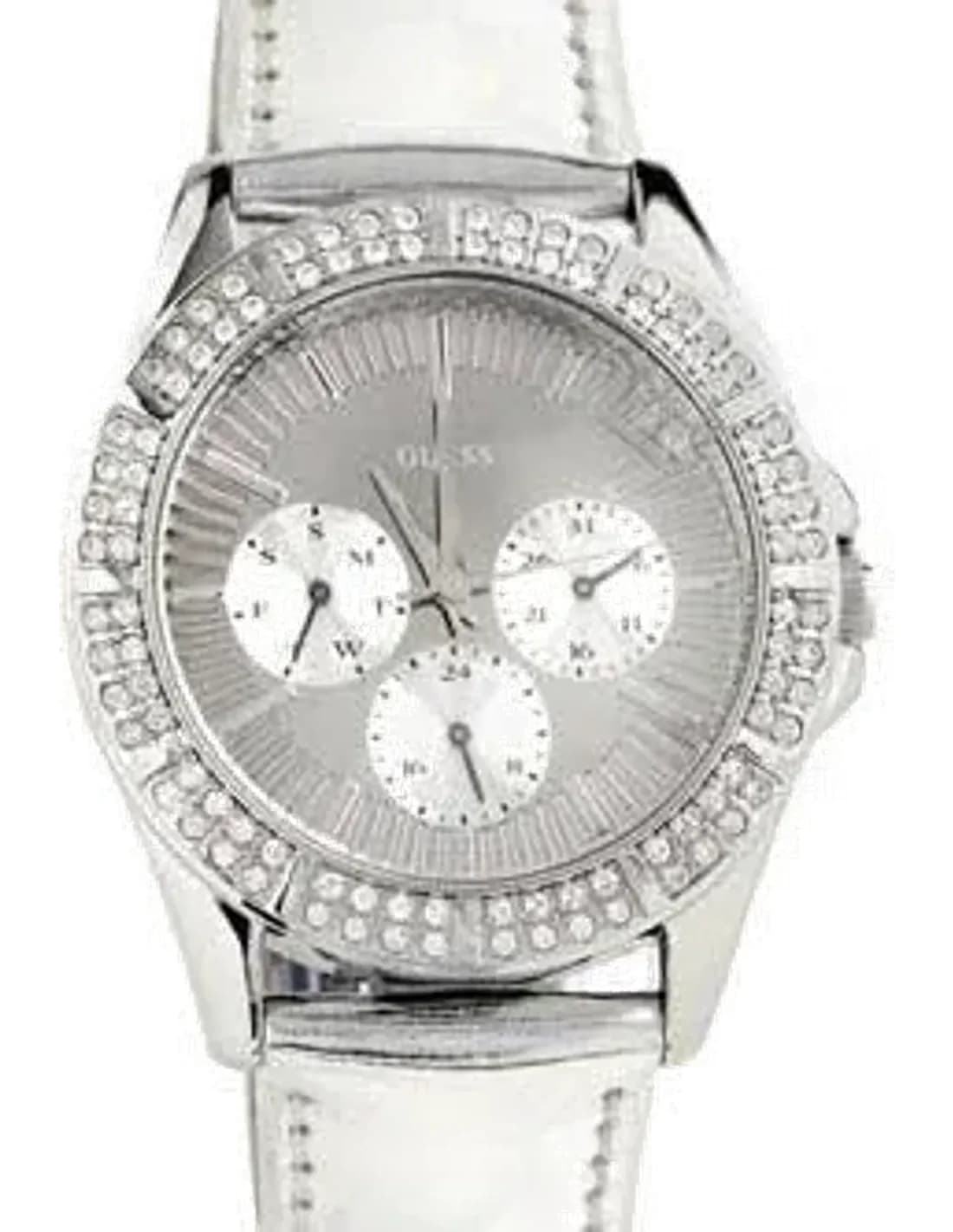 Guess U11517L1 Multi-Function White Leather Strap Women's Watch