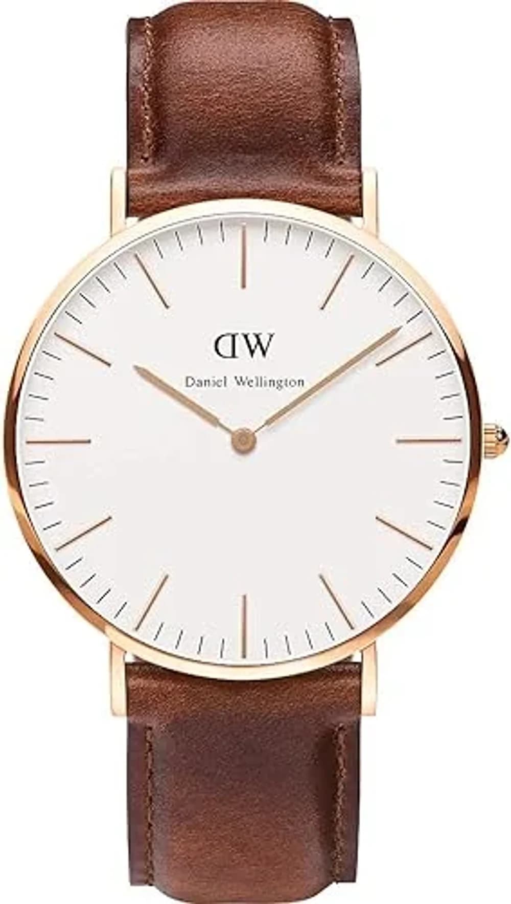 Daniel Wellington DW00100006 Men's Watch Brown Leather, Authentic 2-Year Warranty