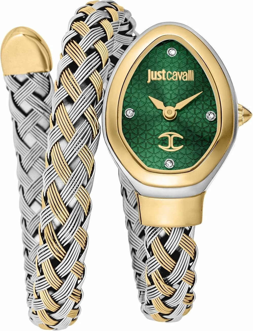 Just Cavalli JC1L264M0065 Two-Tone Stainless Steel Green Dial Men's Watch
