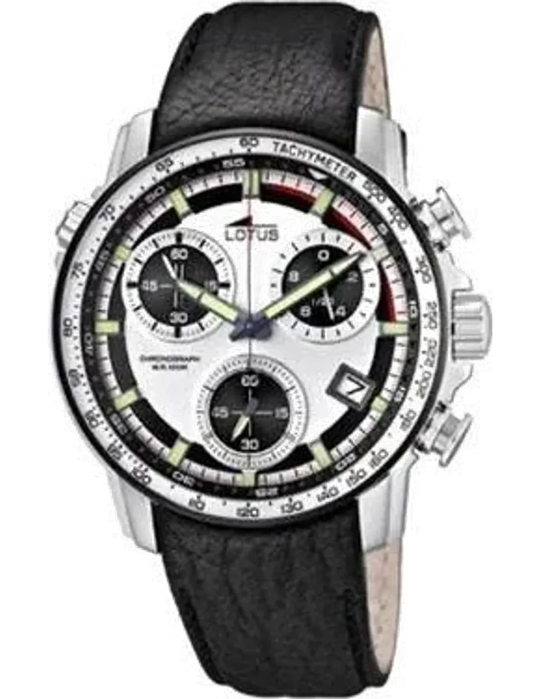 Lotus L10112/1 Black Leather Strap Men's Watch
