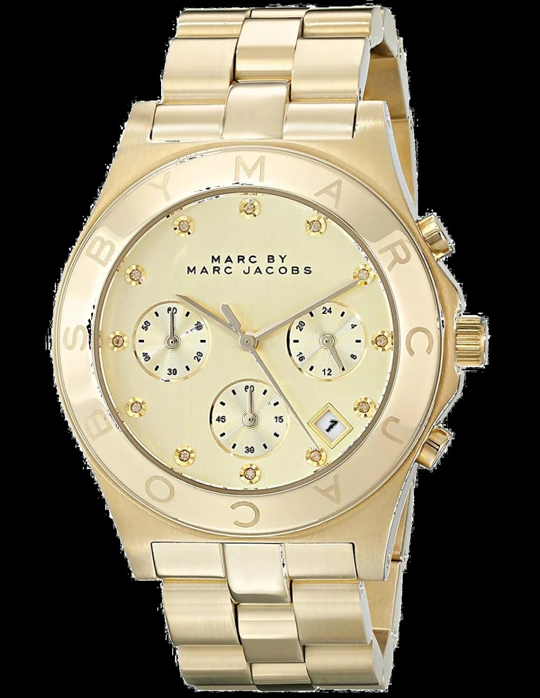 Montre Marc Jacobs MBM3101 unisexe cadran doré bracelet acier inoxydable