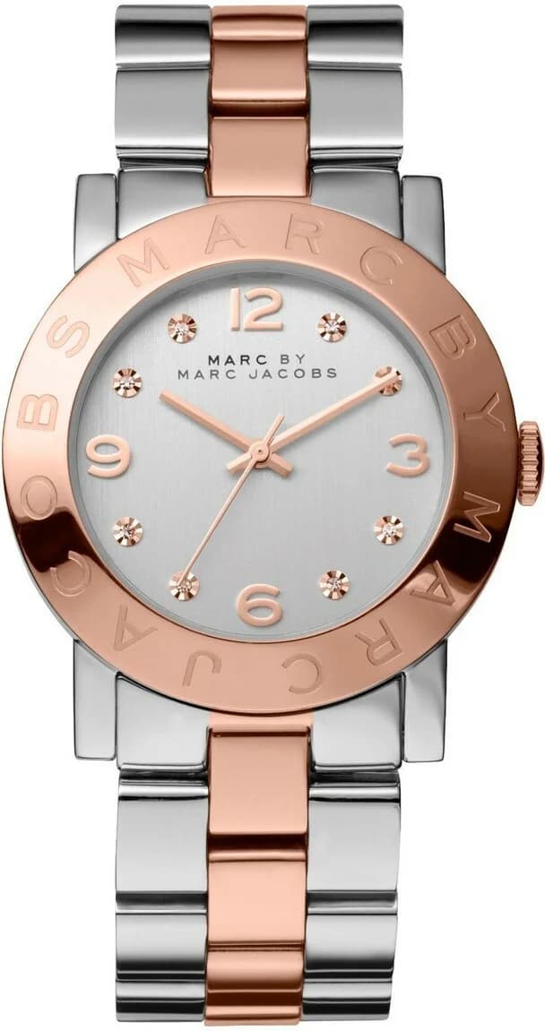 Marc Jacobs MBM3194 Two-Tone Stainless Steel Silver and Rose Gold Women's Watch