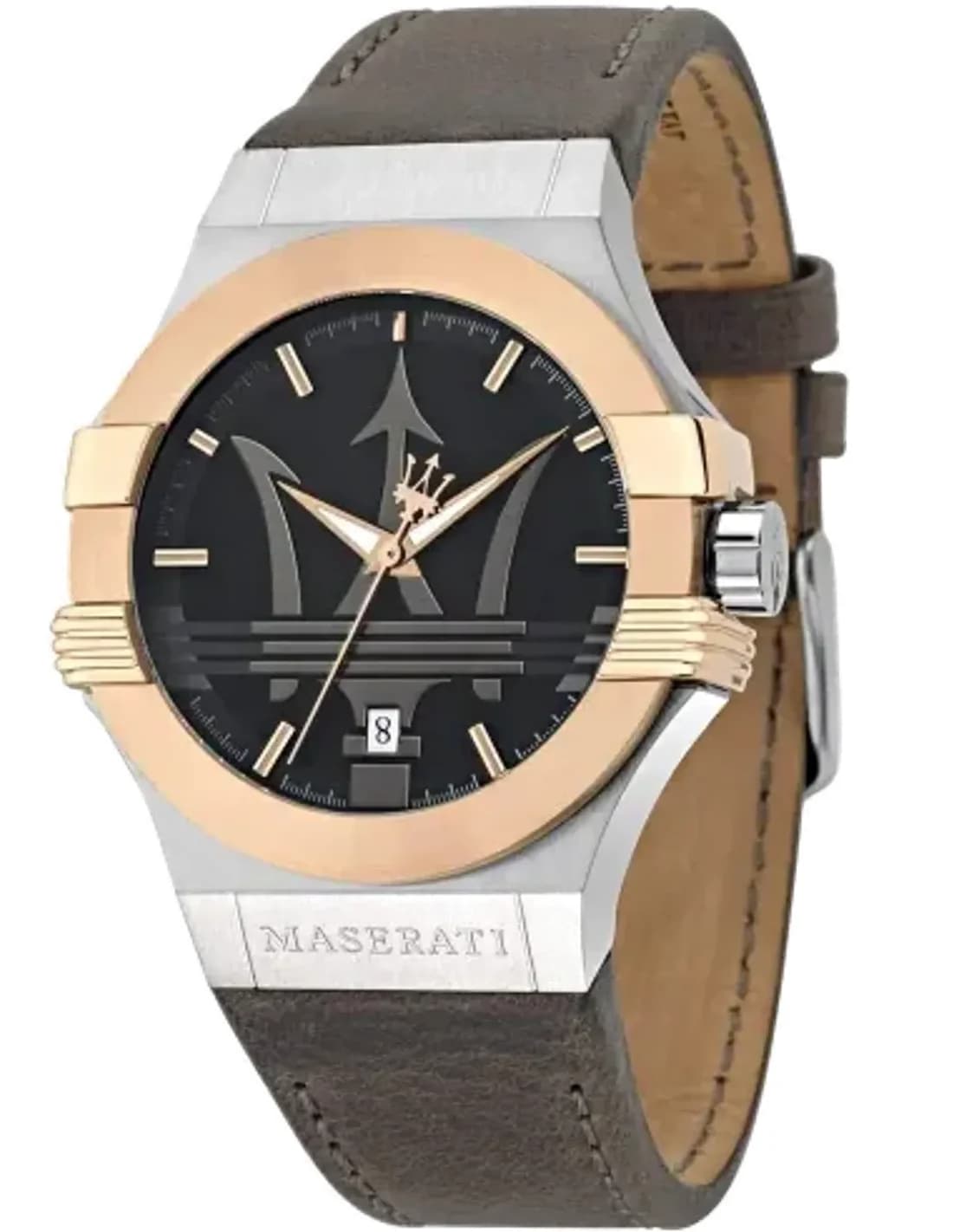 Maserati R8851108014 Men's Watch Brown Leather Strap