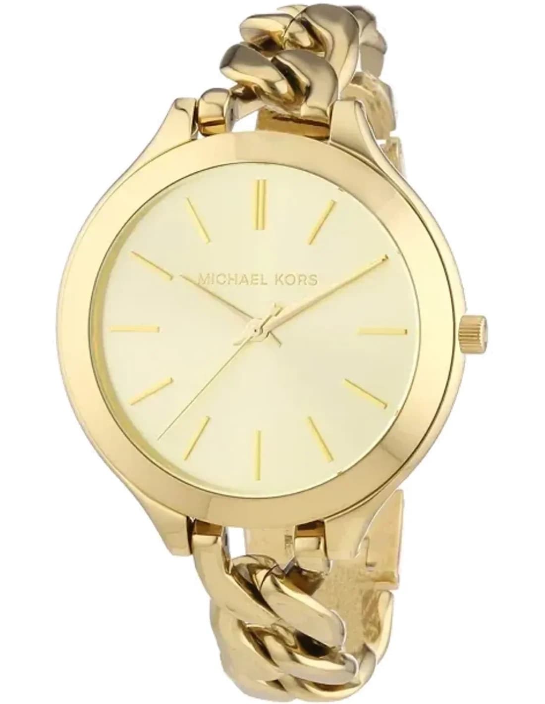 Michael Kors Runway MK3222 Gold Stainless Steel Chain Bracelet Women's Watch