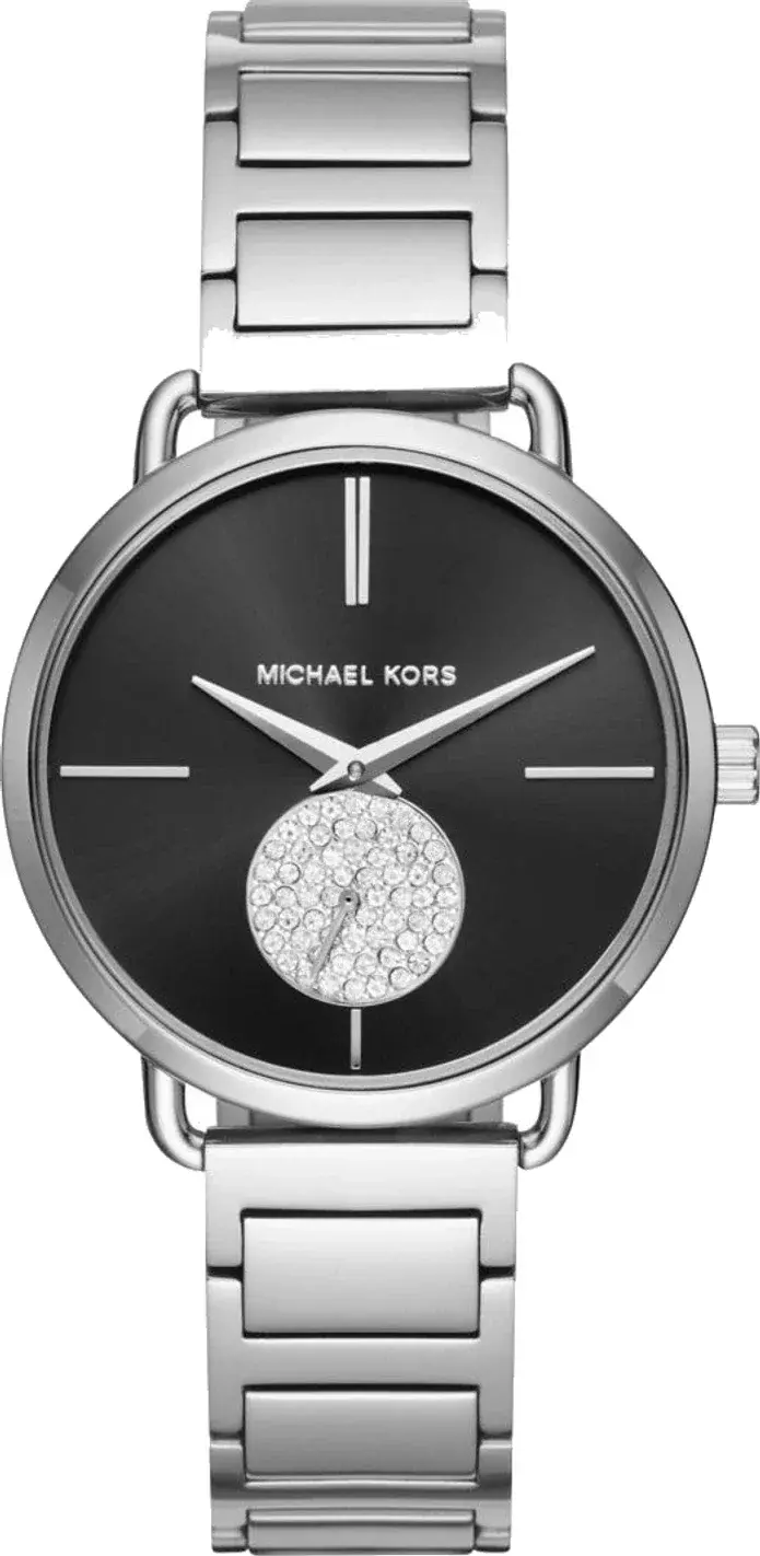 Montre Femme Michael Kors Portia MK3638 Fond noir et bracelet en acier
