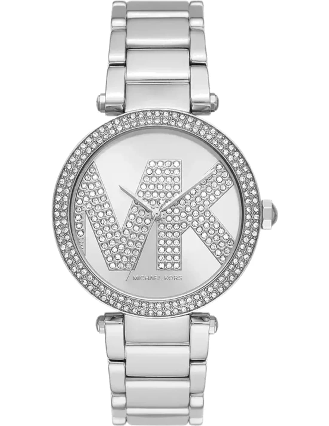 Montre Michael Kors MK6658 au cadran argenté soleil avec index bâtons et date à 3h