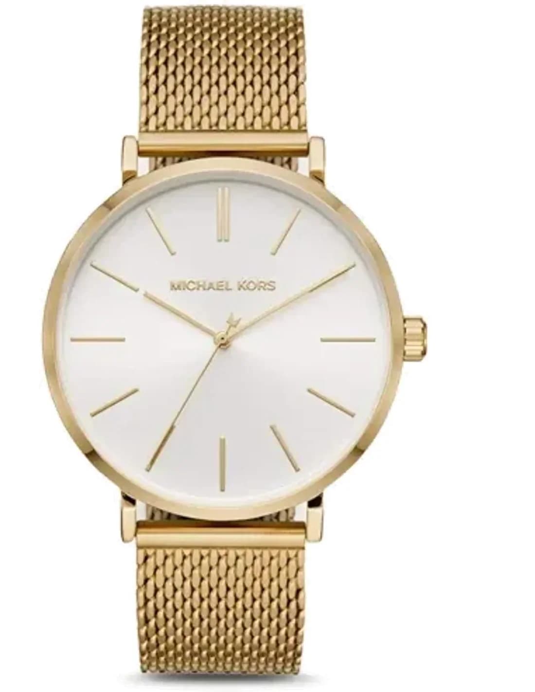 Montre Michael Kors MK7150 Auden cadran blanc acier or maille milanaise
