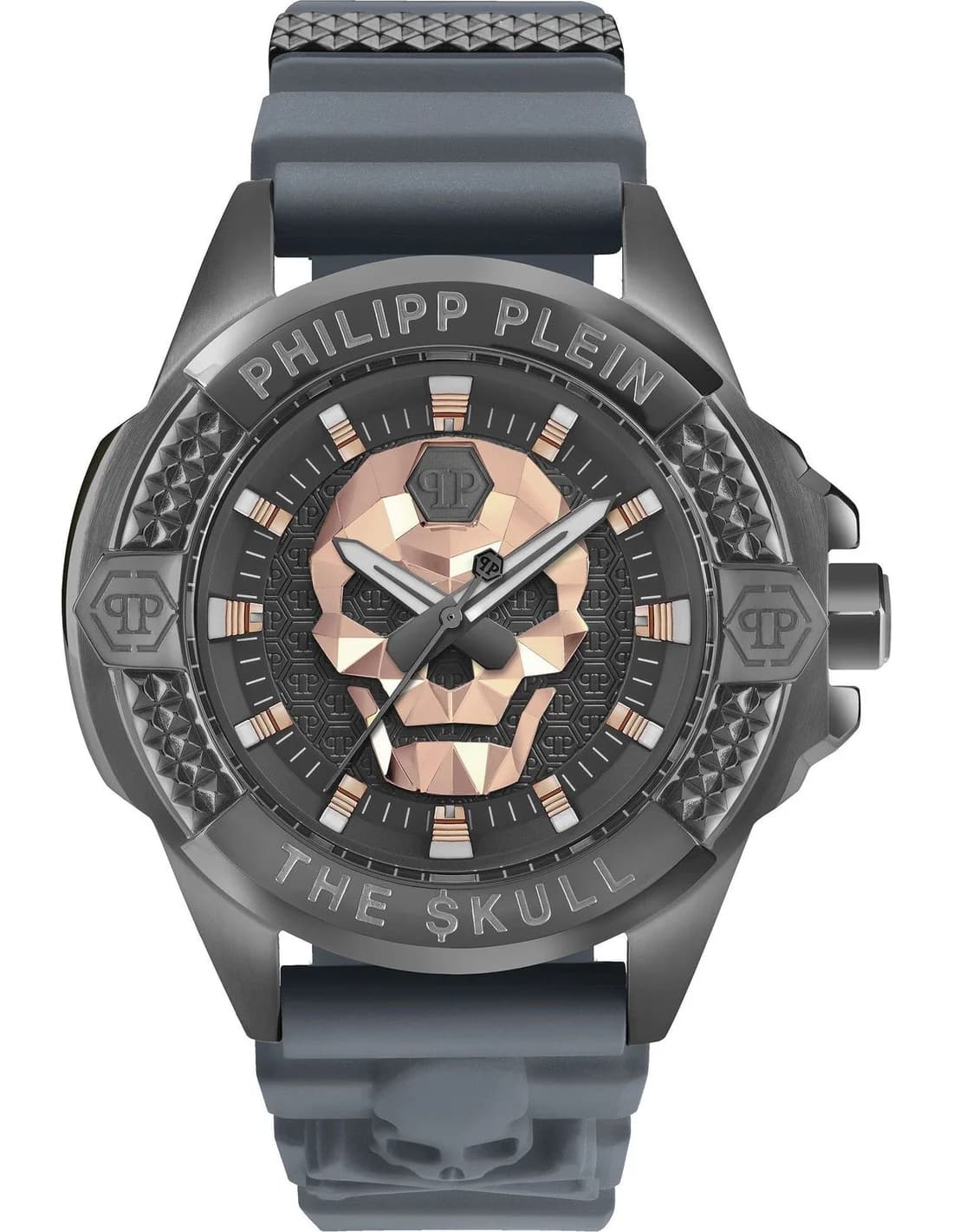 Montre Homme Philipp Plein The Skull PWAAA2324 cadran gris bracelet silicone
