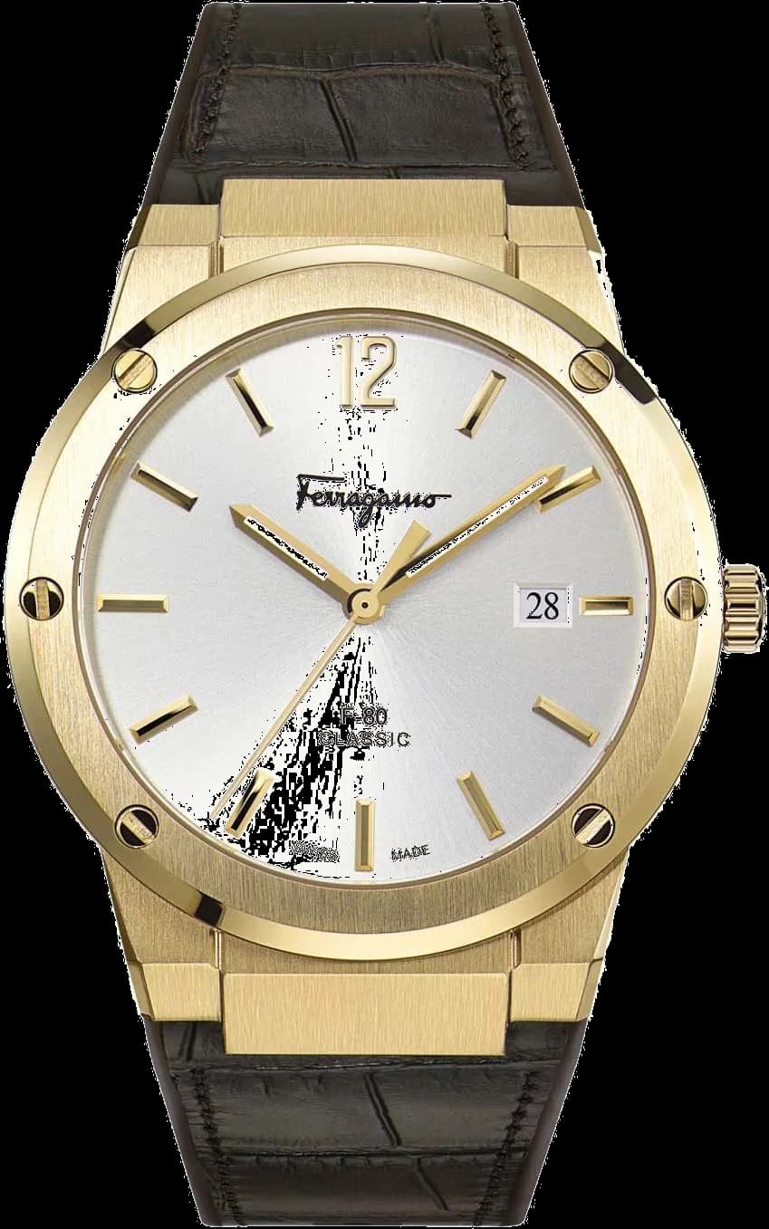 Salvatore Ferragamo SFDT00419 Stainless Steel Men's Watch with Brown Leather Strap