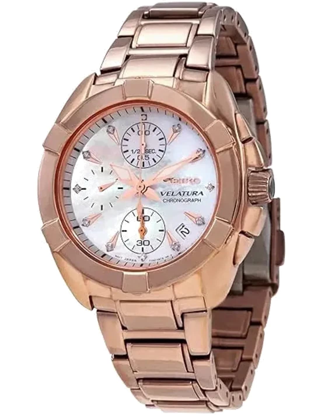 Seiko Velatura SNDX92P1 Rose Gold Plated Steel Bracelet Women's Watch