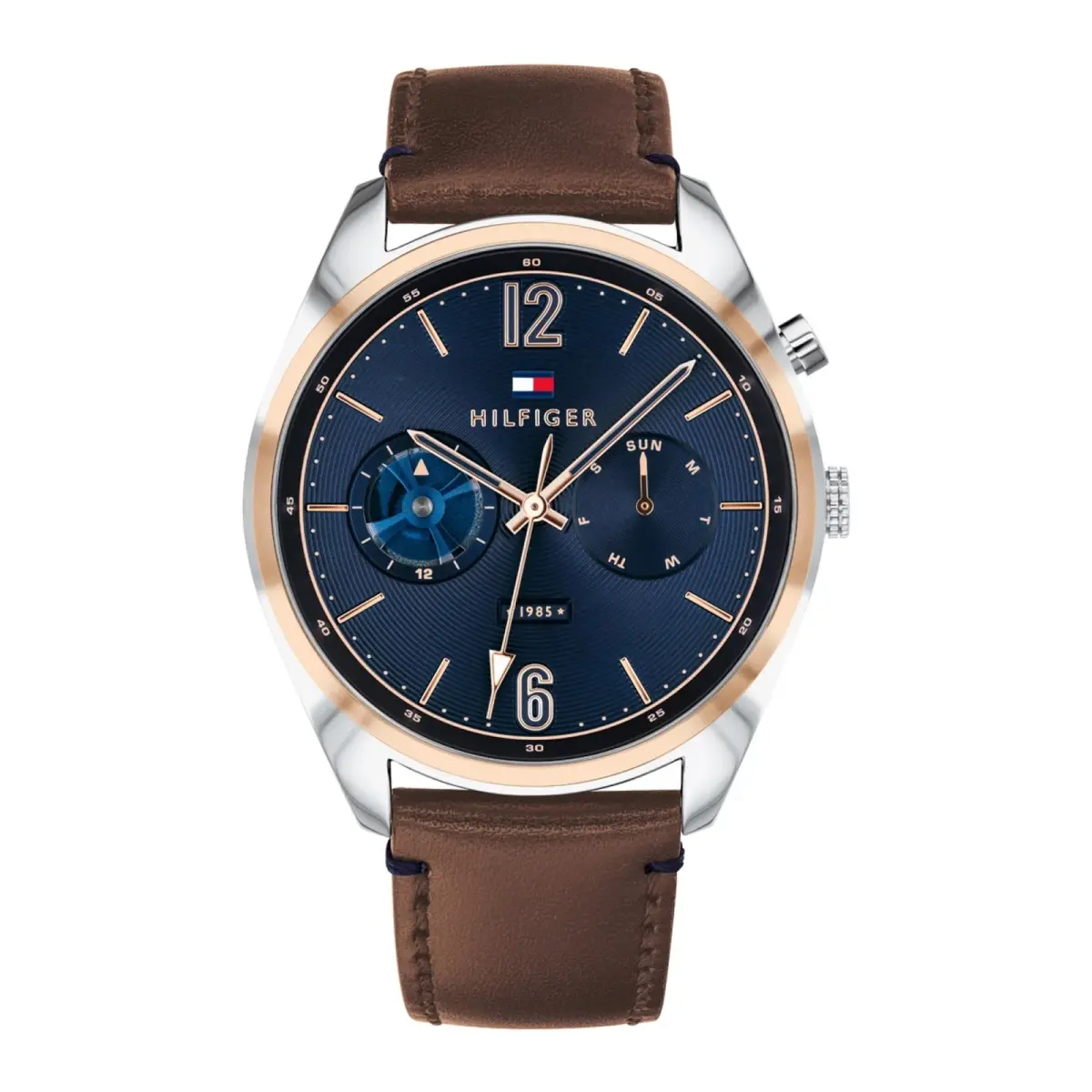 Montre Tommy Hilfiger 1791549 homme cadran bleu bracelet cuir