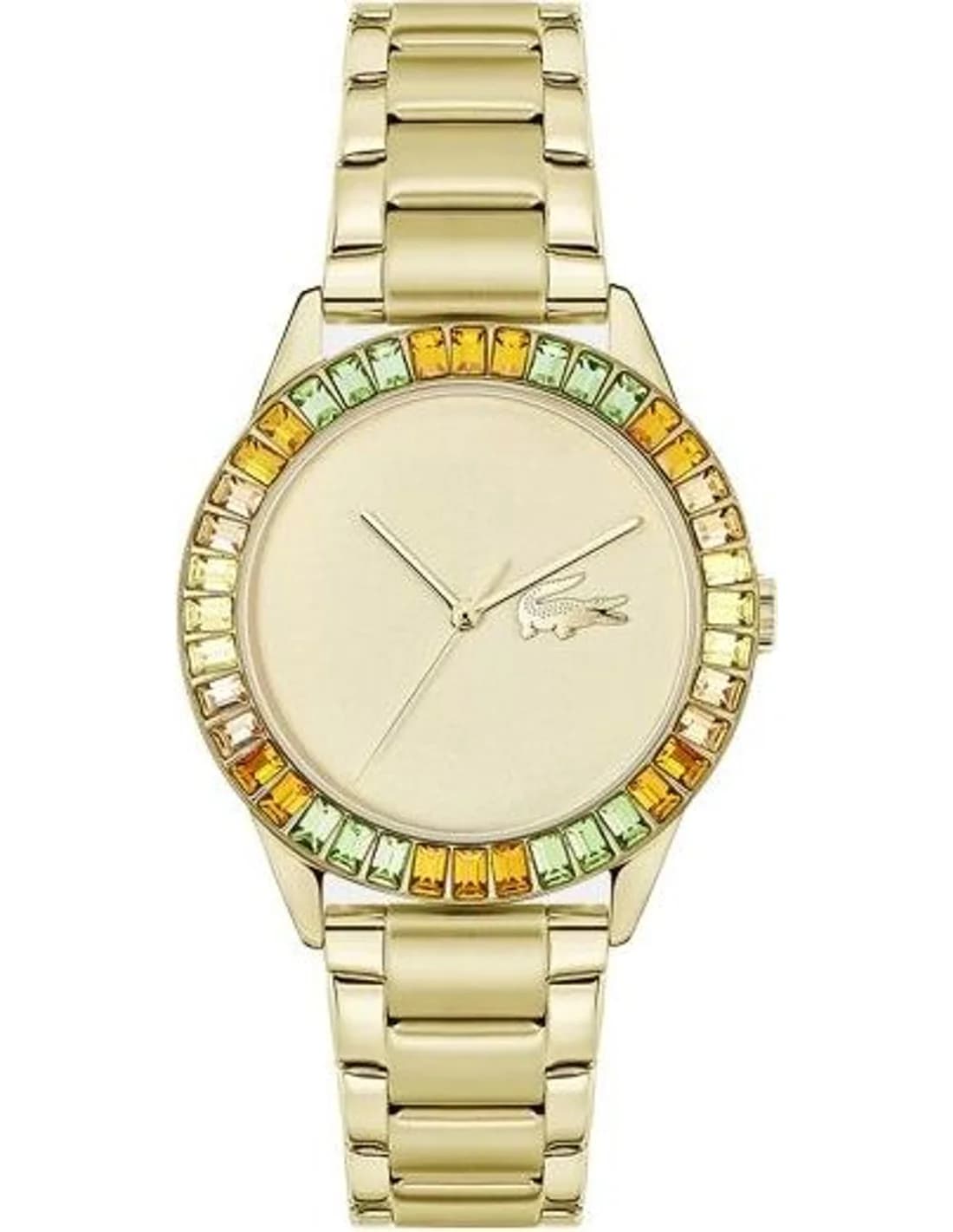 Lacoste Ladycroc 2001410 Gold Dial Stainless Steel Women's Watch