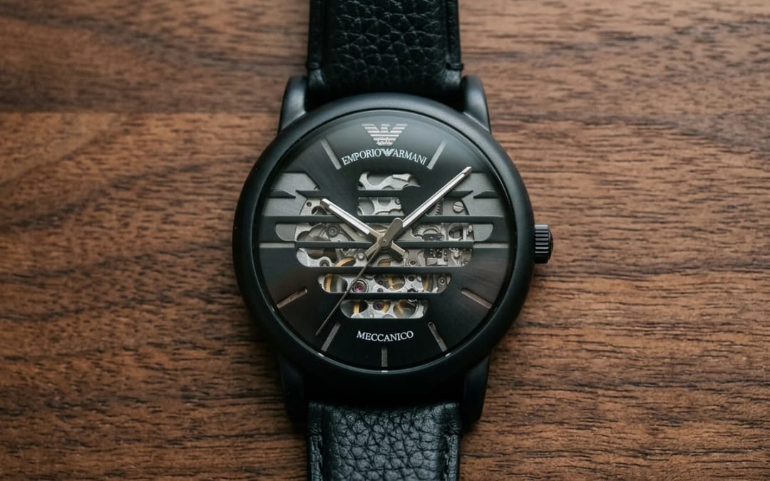 Macro cadran — Montre Emporio Armani homme : le guide complet pour choisir sa montre de luxe italienne