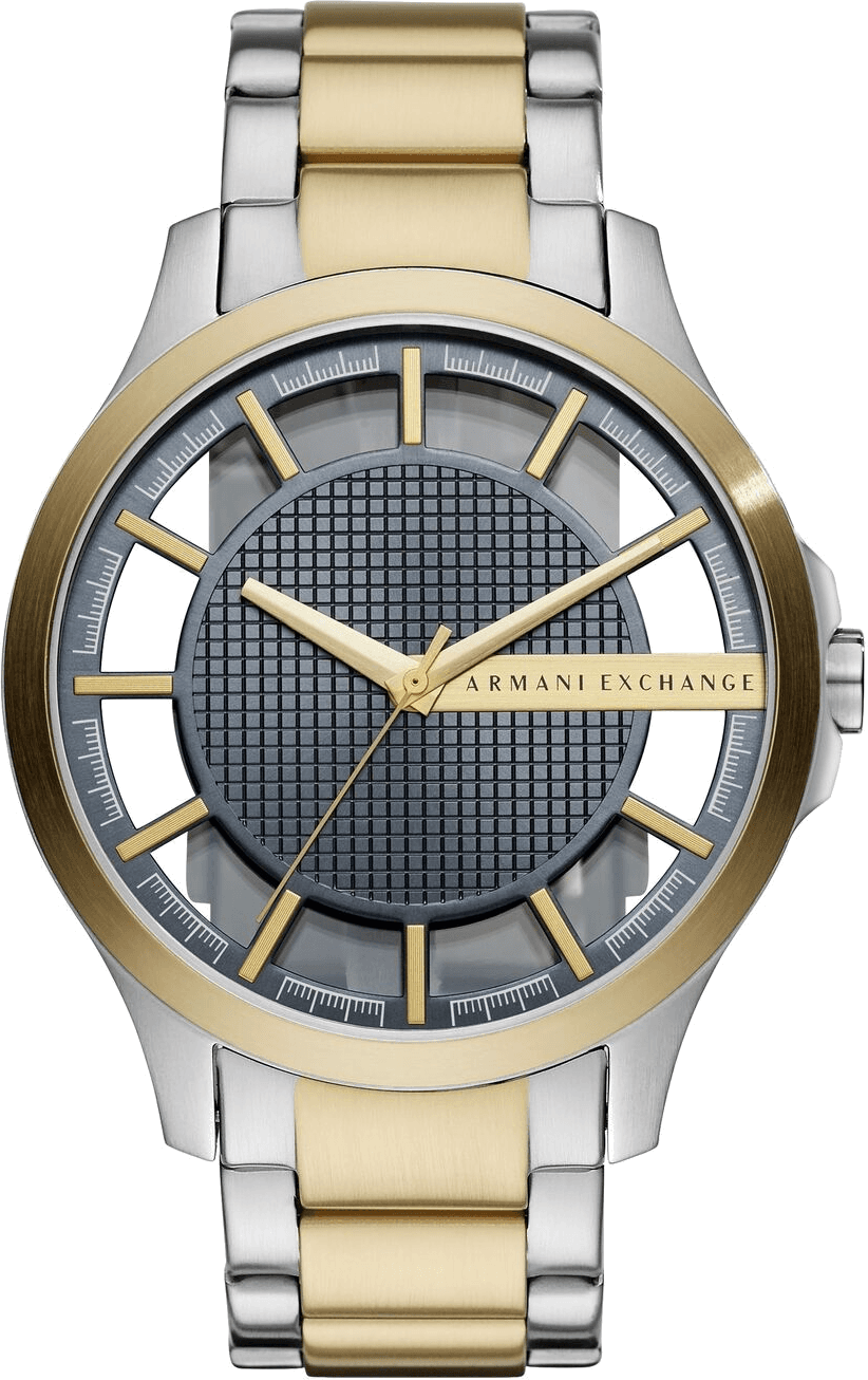 Montre Homme Armani Exchange Hampton AX2403 cadran transparent acier bicolore
