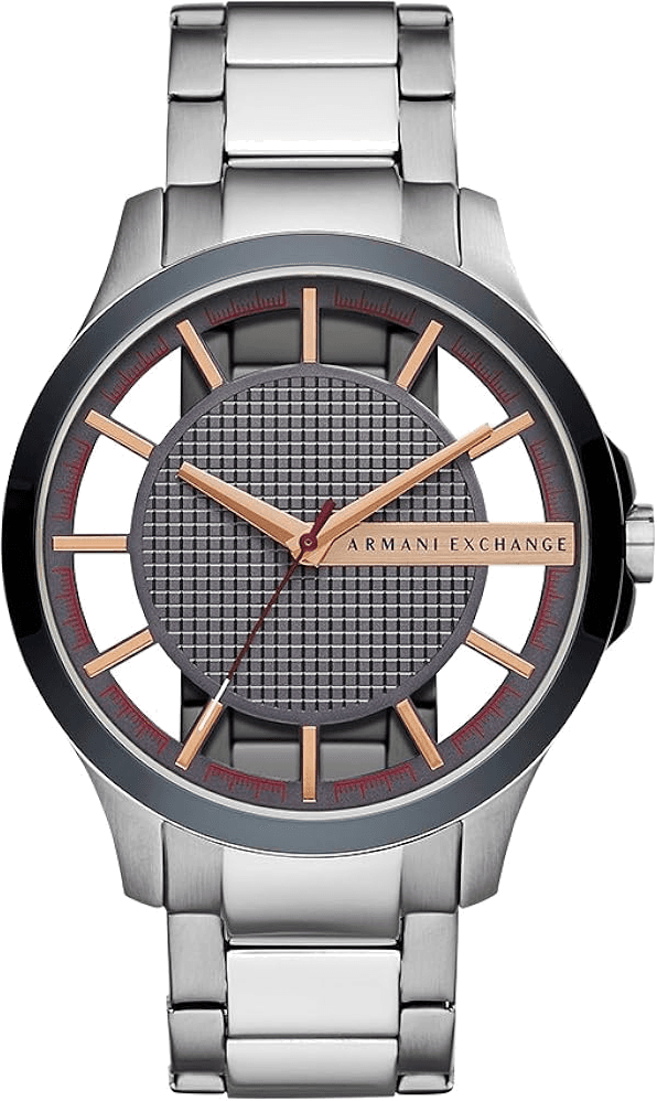 Montre Homme Armani Exchange Hampton AX2405 en acier cadran transparent