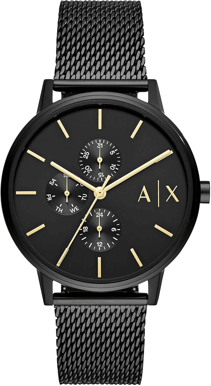 Montre Homme Armani Exchange Cayde AX2716 bracelet maille milanaise noire