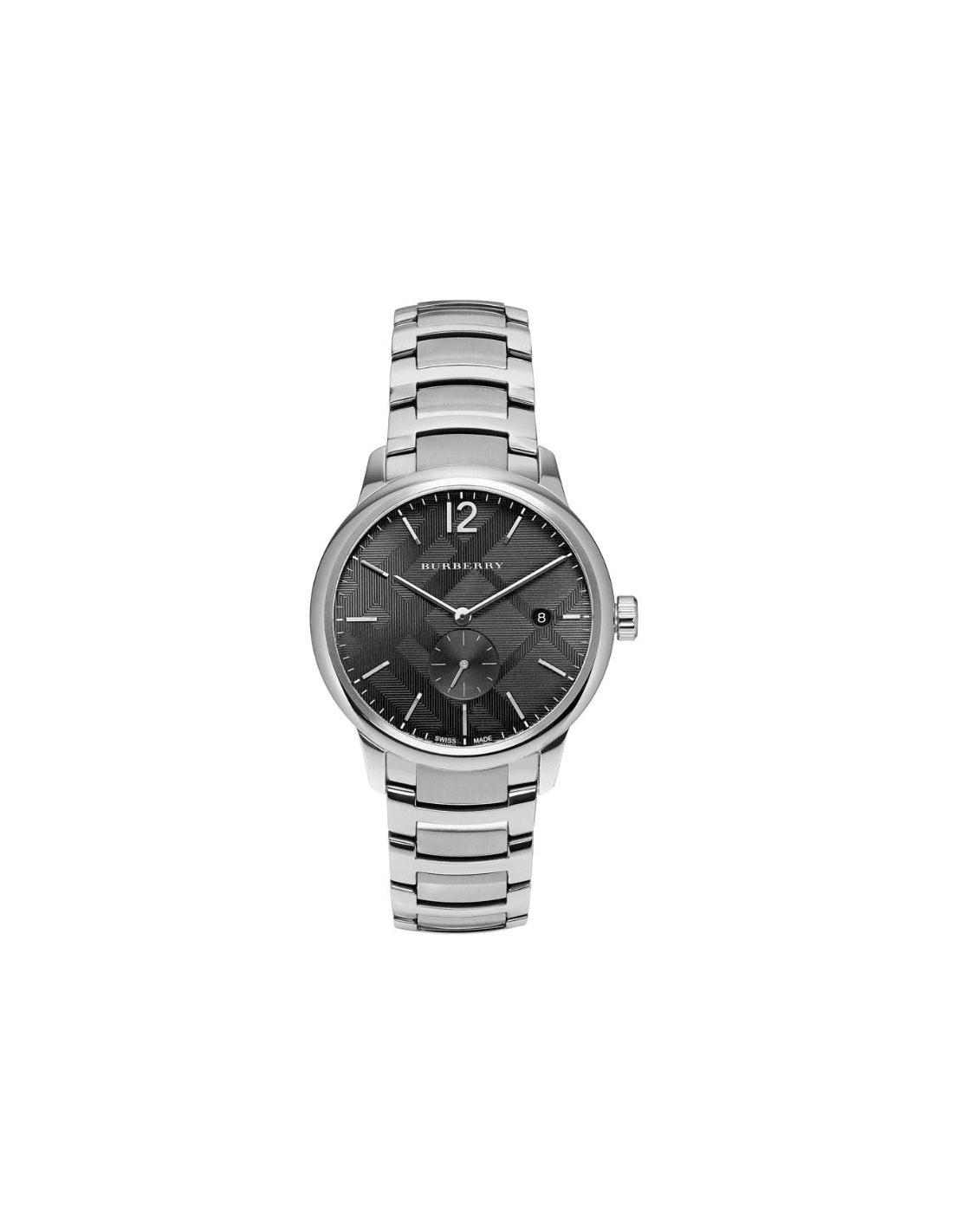 Montre Burberry The Classic Round BU10005 Cadran noir acier inoxydable