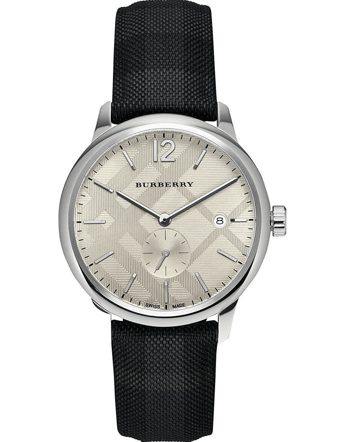 Montre Homme Burberry BU10008 bracelet noir bi matière