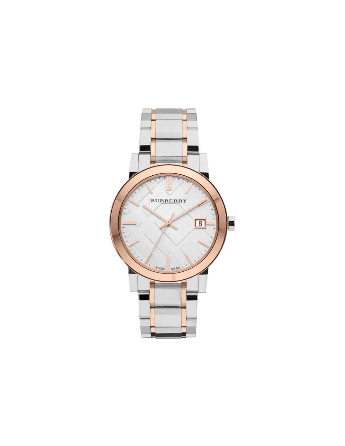 Montre Homme Burberry The City BU9006 Ronde en acier or rose et argent