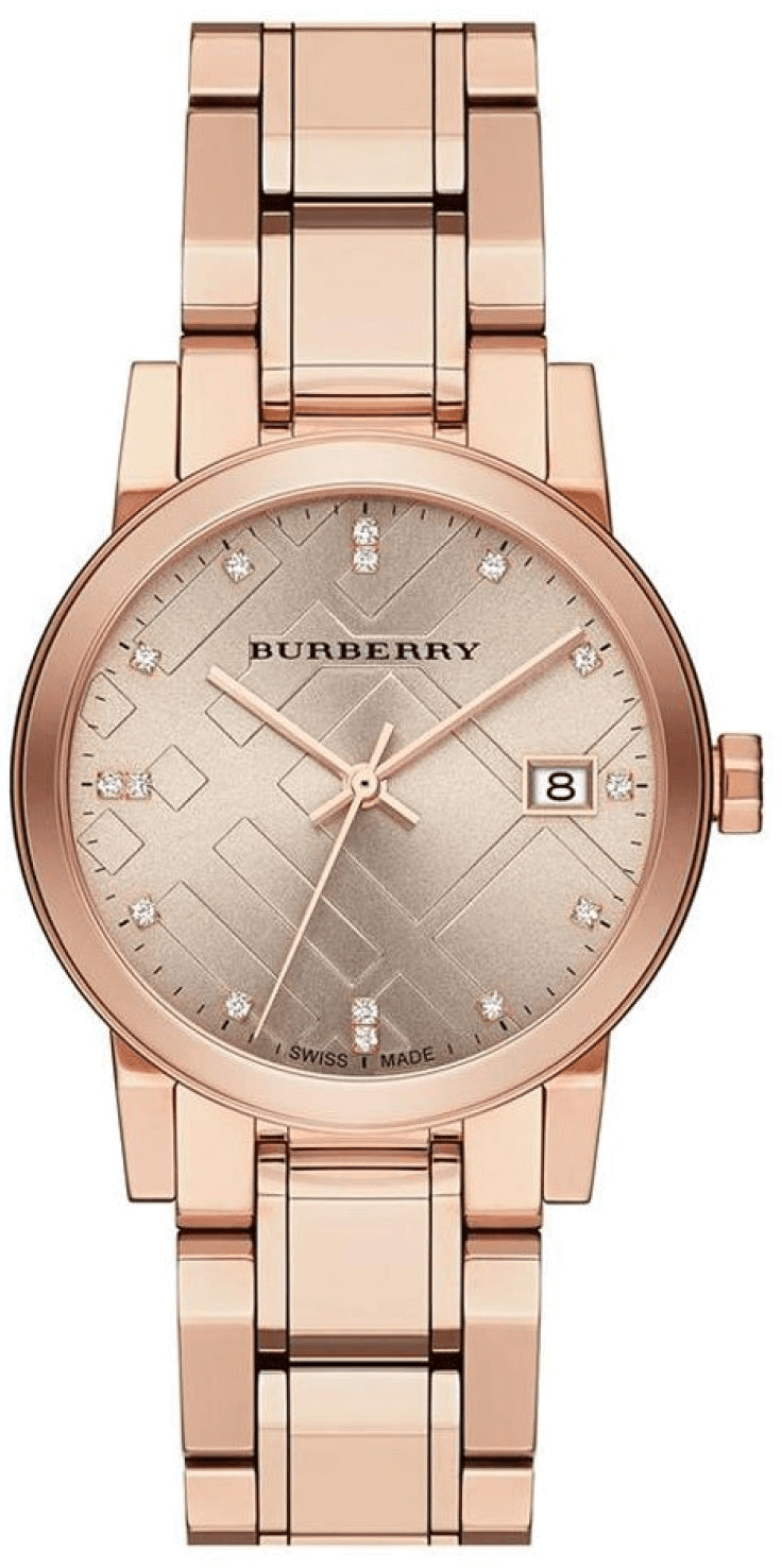 Montre Femme Burberry BU9126 The City Acier Rose Gold et Cristaux