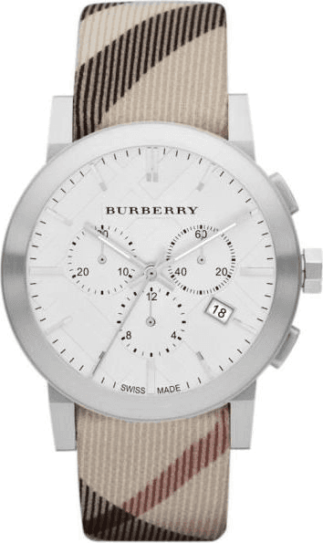 Montre Homme Burberry BU9357 chronomètre bracelet monogramme beige