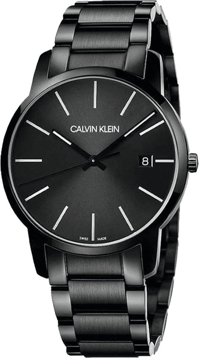Montre Homme Calvin Klein City K2G2G4B1 quartz cadran noir bracelet en acier