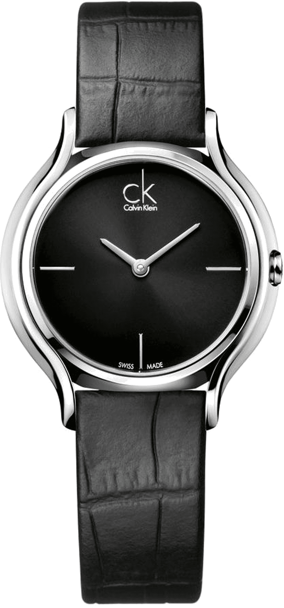 Montre Femme Calvin Klein Skirt K2U231C1 Cuir Noir Swiss Made