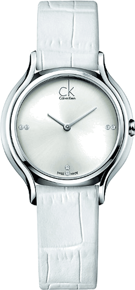 Montre Femme Calvin Klein Skirt K2U231KW Cuir Blanc Swiss Made